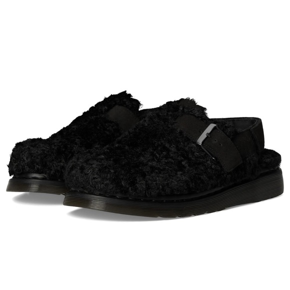Dr. Martens Jorge II Clogs - Black Faux Fur Lined - Unisex: Men's 7 / Women's 8 - Picture 2 of 13
